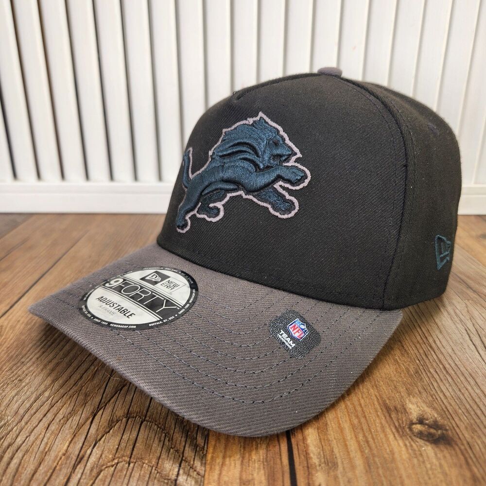 Detroit Lions 90 Seasons New Era 9forty Snapback Hat Cap Black NFL Football Team